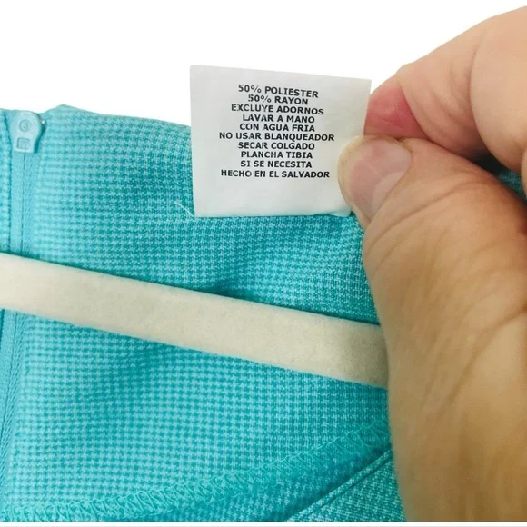 Miss Dorby Aqua and White Checked Short-Sleeved Jacket and Midi Dress Set 10P - Picture 8 of 15